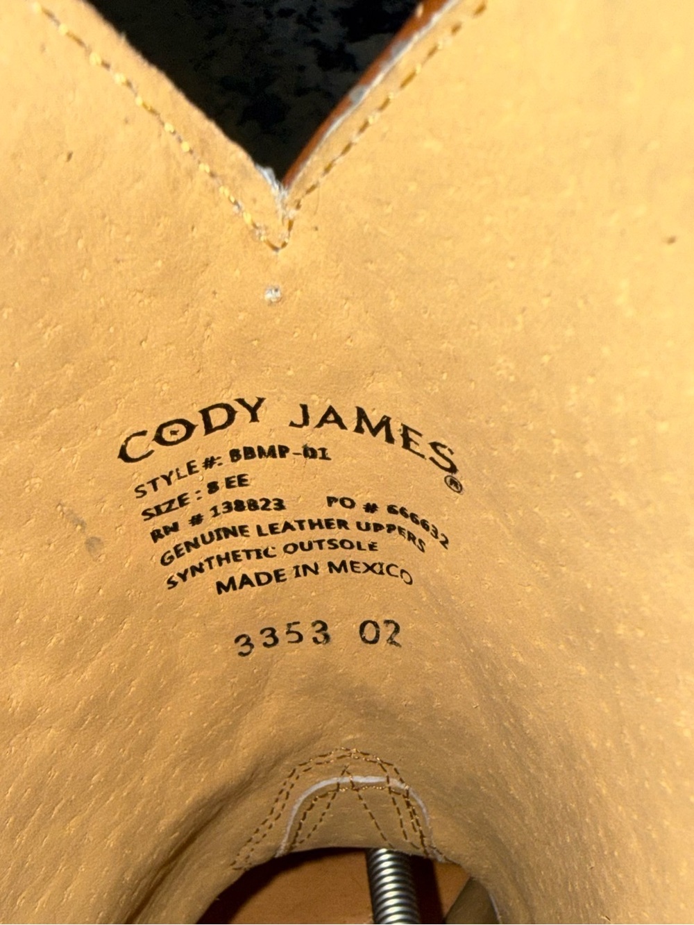 Men's Cody James Brown Leather Cowboy Boots. Size 8EE - Picture 5 of 5